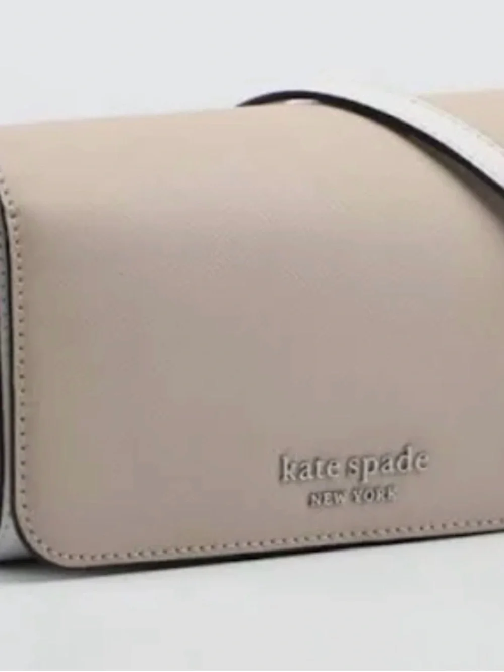 *KATE SPADE* Two-Tone Leather Chain Crossbody in Blush and Cream